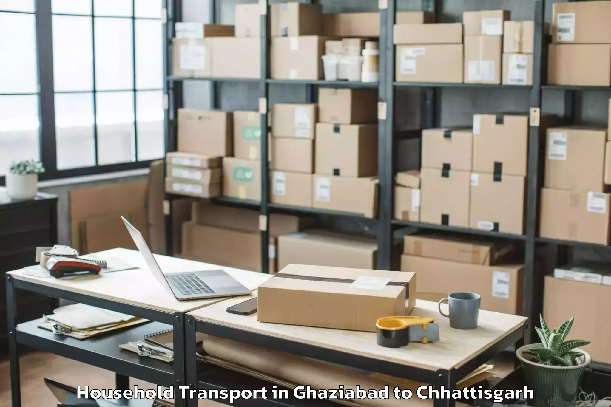 Professional Ghaziabad to Jashpur Household Transport